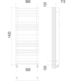 Полотенцесушитель Кремона П22 500х1400