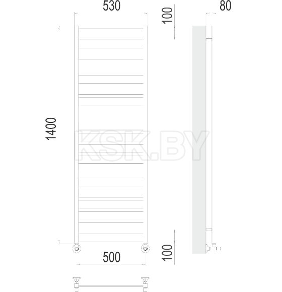 Полотенцесушитель Латтэ П16 500х1400 (4670078530721) 