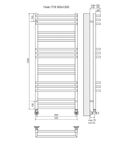 Полотенцесушитель Нойс П18 500х1200