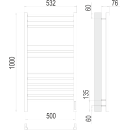 Полотенцесушитель Аврора sensor quick touch П12 500х1000 (4670078527226) 