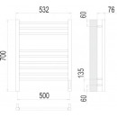 Полотенцесушитель Аврора sensor quick touch П9 500х700 (4670078527240) 