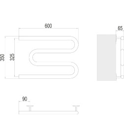 Полотенцесушитель M-образный 600х350