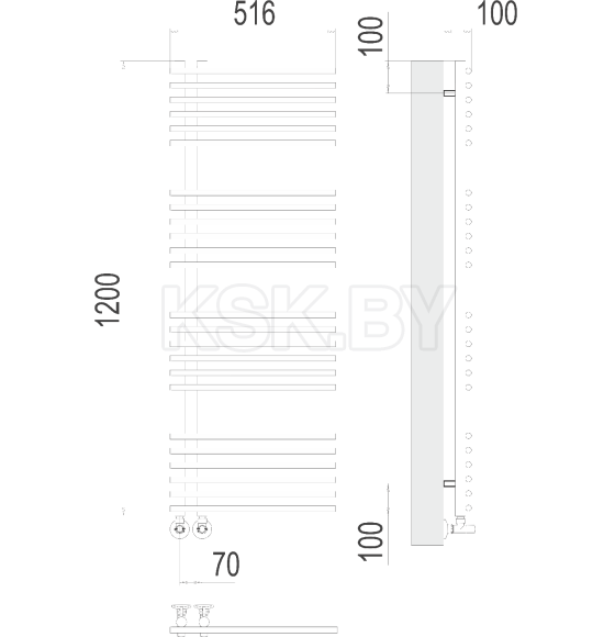 Полотенцесушитель Астра П24 70х1200 (4670078530509) 