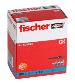 Дюбель для гипсокартона дрива нейлоновый GK 22мм (упак. 100шт)Fischer