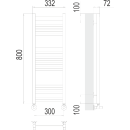 Полотенцесушитель Аврора П16 300х800 (4670078529299) 