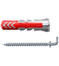 Дюбель универсальный DUOPOWER 10х50 г-образн. крюк(упак. 2шт) Fischer