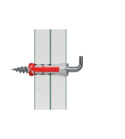 Дюбель универсальный DUOPOWER 10х50 г-образн. крюк(упак. 2шт) Fischer