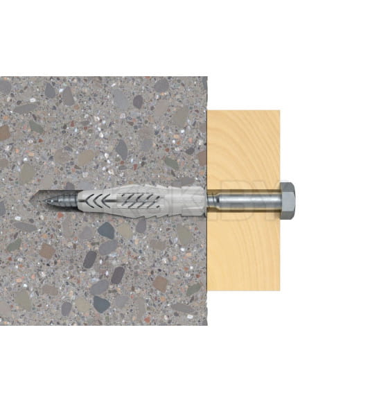 Дюбель универсальный UX 8x50 S с шурупом с шестигр. гол. (5шт упак.) Fischer (90873f) 