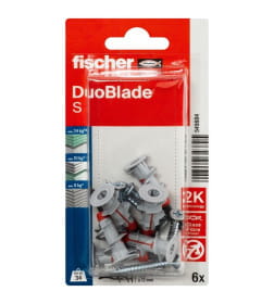 Дюбель для гипсокартона дрива DUOBLADE S с саморезом (упак. 6шт) Fischer