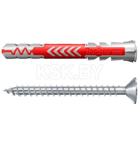 Дюбель распорный DUOPOWER 6x50 с саморезом ( 4шт упак.) Fischer (537660f) 