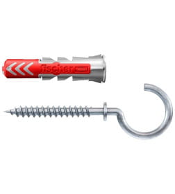 Дюбель универсальный DUOPOWER 8х40 с-образн. крюк(упак. 4шт) Fischer