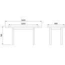 Стол MAX 5 P, 120(150)*80*78, дуб грендсон/чёрный (69883) 