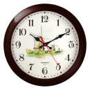 Часы настенные TROYKA обод коричневый 111341027 (111341027) 