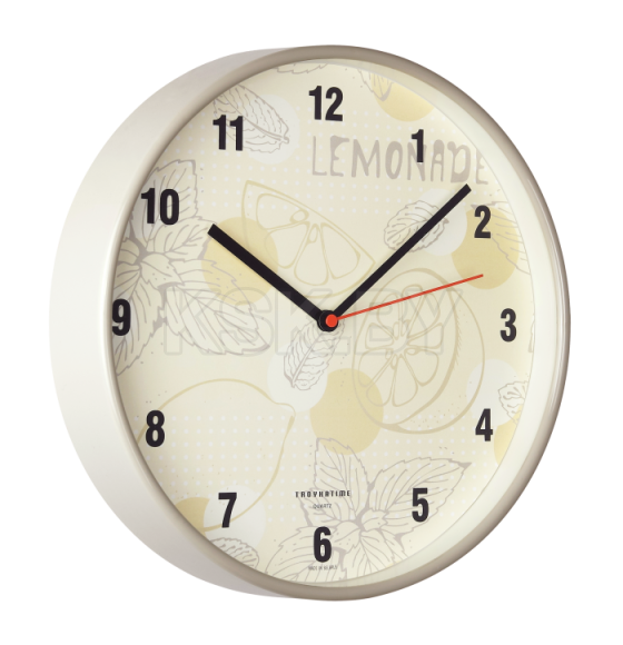 Часы настенные TROYKA обод тонкий бежевый  матовый 77776764 (77776764) 