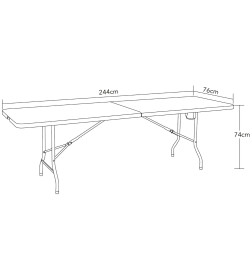 Стол складной пластиковый Angioletto 244 см