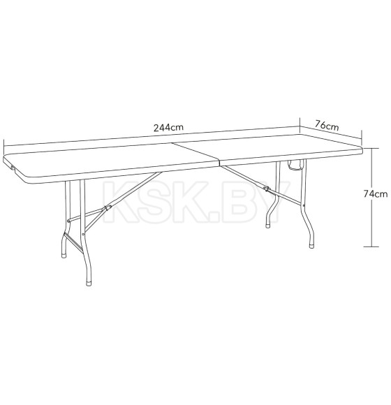 Стол складной пластиковый Angioletto 244 см