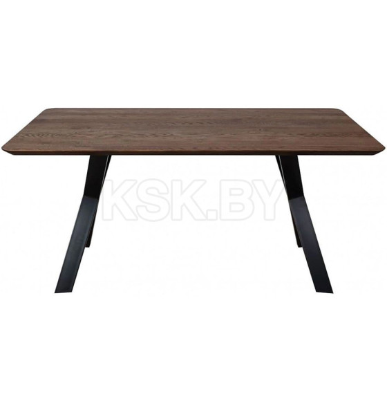 Стол КАТМАЙ,1600х850х750мм, дуб мореный/черное подстолье ХН-80/20 (95470+94674) 