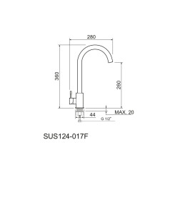 Смеситель для кухни РМС SUS124-017F