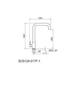 Смеситель для кухни РМС SUS124-017F-1