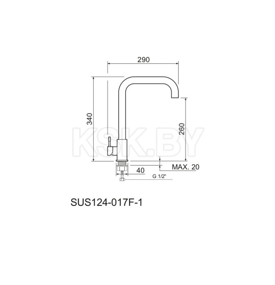 Смеситель для кухни РМС SUS124-017F-1 (SUS124-017F-1) 