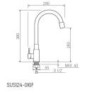 Смеситель для кухни РМС SUS124W-016F (SUS124W-016F) 