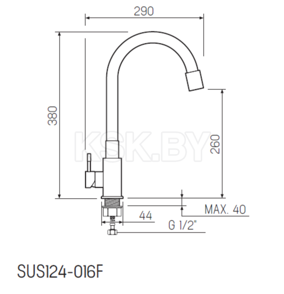 Смеситель для кухни РМС SUS124W-016F (SUS124W-016F) 