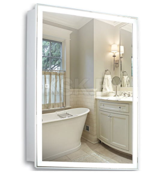 Шкаф зеркальный Silver Mirrors.Киото 50 Led 750х535  (LED-00002357) 