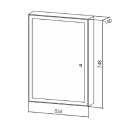 Шкаф зеркальный Silver Mirrors.Киото 50 Led 750х535  (LED-00002357) 