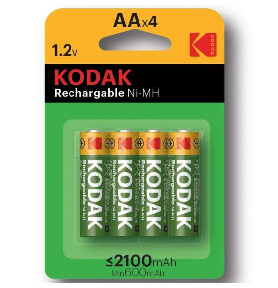 Аккумуляторная батарея AA HR6-4BL (4 шт) 2100mAh Pre-Charged Kodak (Б0012142) 