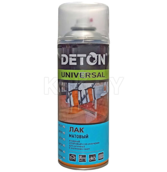 Лак алкидный Deton universal матовый атмосферостойкий, 520мл