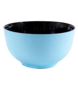 Салатник стеклокерамический "Alix Black/Light Blue" 750 мл (14,5*8 см) Q7159