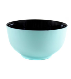 Салатник стеклокерамический "Alix Black/Light Turquoise" 750 мл (14,5*8 см) Q7165