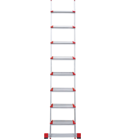 Лестница 1х 8 ступеней 130 мм, алюминиевая приставная, серия NV 3217 Новая Высота