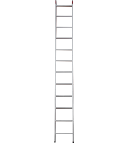 Лестница 1х12 односекционная алюминиевая профессиональная, серия NV321 Новая высота