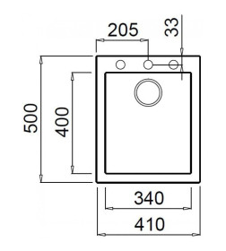 Мойка кухонная из гранита Elleci, Quadra 100, G40 Full Black (LGQ10040)