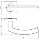 Ручки дверные Inerta FZ-14-119 SN (ELC0001162572) 