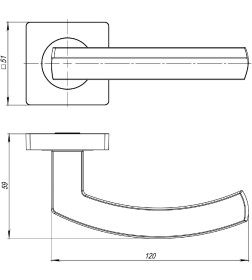 Ручки дверные Inerta FZ-14-119 SN