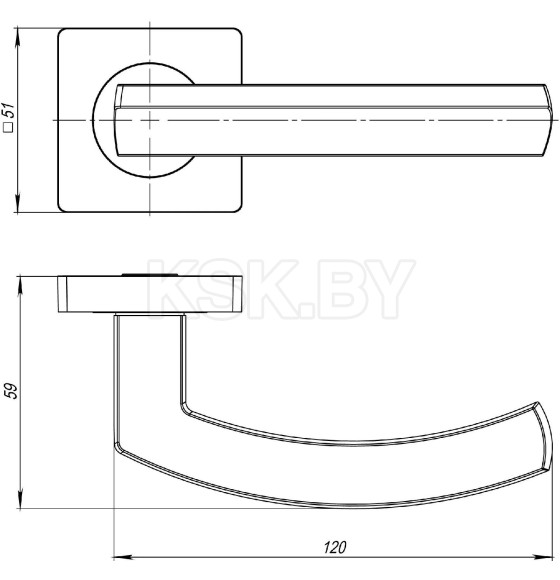 Ручки дверные Inerta FZ-14-119 SN (ELC0001162572) 