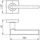 Ручки дверные Inerta FZ-14-157 GR (ELC0001162573) 