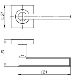 Ручки дверные Inerta FZ-14-157 GR