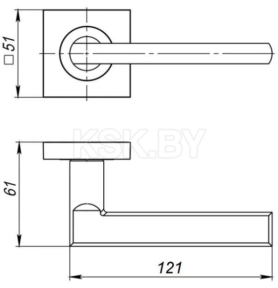 Ручки дверные Inerta FZ-14-157 GR (ELC0001162573) 