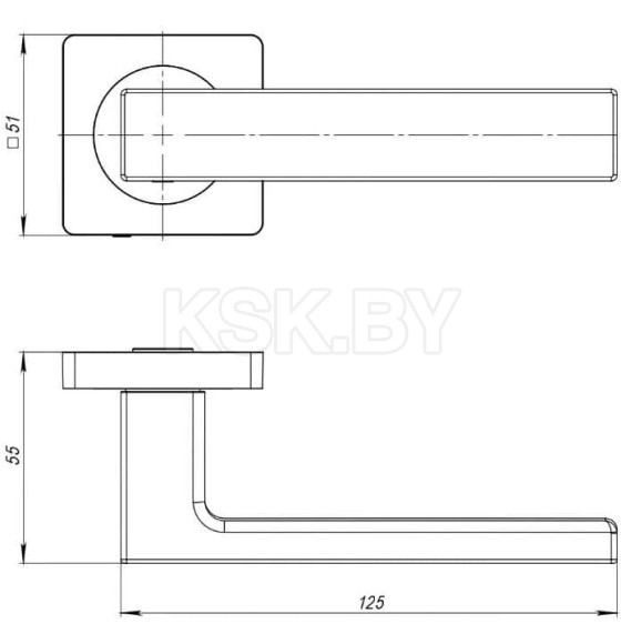 Ручки дверные Inerta FZ-14-219 BL (ELC0001162575) 