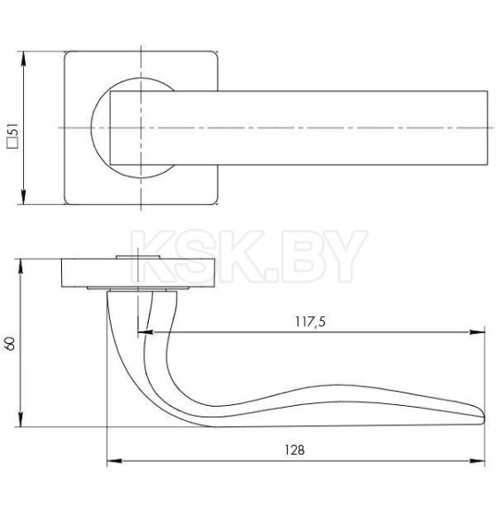 Ручки дверные Inerta FZ-14-233 BL (ELC0001162576) 