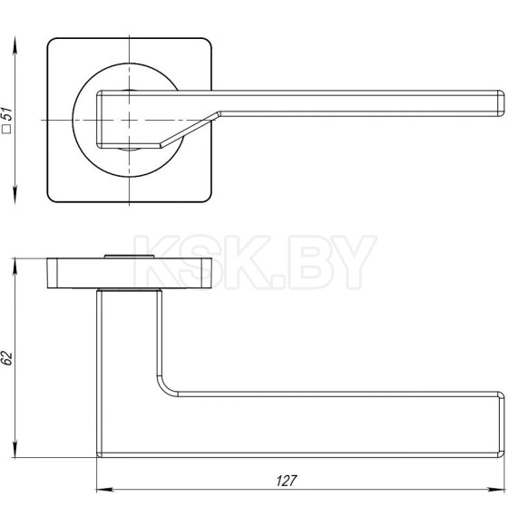 Ручки дверные Inerta FZ-14-236 BL (ELC0001162576) 