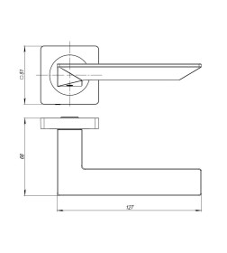 Ручки дверные Inerta FZ-14-245 SN