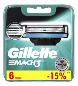 Кассеты Gillette MACH3  6шт