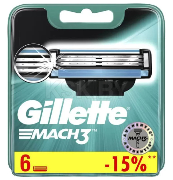 Кассеты Gillette MACH3  6шт (8832) 