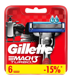 Кассеты Gillette MACH3 Turbo Aloe Red  6шт