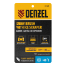 Щетка-сметка для снега со скребком, телескоп, поворотная голова, 750-1120мм. Denzel (55326) 
