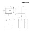Мойка кухонная Ulgran U-604-344 (Ультра-черный)